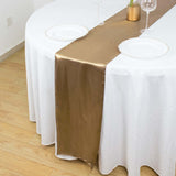 Satin 12"x108" Table Runner Taupe - Stylish Table Linen