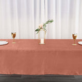 60"x102" Terracotta (Rust) Smooth Satin Rectangular Tablecloth