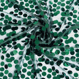 54inch x 4 Yards Hunter Emerald Green Big Payette Sequin Fabric Roll, Mesh Sequin Craft Fabric Bolt