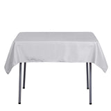 Silver Polyester Square Tablecloth 54"x54"