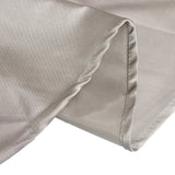 108" Shimmer Silver Premium Scuba Round Tablecloth, Wrinkle Free Polyester Tablecloth