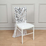 Silver Big Payette Sequin Chiavari Chair Slipcover