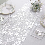 108inch Sparkly Metallic Silver Foil Thin Mesh Polyester Table Runner - 25GSM