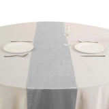 12" x 108" | Silver | Premium Velvet Table Runner