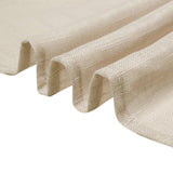 12x108 Beige Linen Table Runner, Slubby Textured Wrinkle Resistant Table Runner