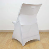 White Stretch Spandex Lifetime Folding Chair Cover