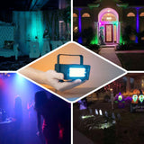 35W Mini Strobe Light with 24 Bright Blue LEDs, Stage Uplight with Variable Flash & Speed Control