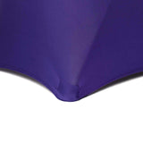 Purple Spandex Stretch Folding Chair Cover, Fitted Chair Cover with Metallic Shimmer Tinsel Back