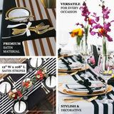 12 x 108" Stripes Satin Table Runner