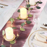 9Ft Rose Gold Glamorous Column Print Table Runner, Disposable Paper Table Runner - Blush