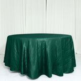 120inch Hunter Emerald Green Accordion Crinkle Taffeta Round Tablecloth