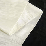 90inch x 90inch Accordion Crinkle Taffeta Table Overlay - Ivory