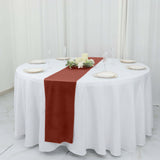 Terracotta (Rust) Premium Velvet Sheen Finish Table Runner