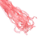 12 Pack | Pre-Tied Coral Tissue Paper Tassel Garland With String, Hanging Fringe Party Streamer Backdrop Decor