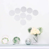 12 Pack | 6Inch Round Mirror Wall Stickers, Acrylic Removable Wall Decals For Home Decor