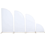 Set of 4 | Matte White Spandex Half Moon Chiara Backdrop Stand Covers