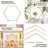 24inch Gold Metal Hexagon Self Standing Flower Balloon Frame Wedding Arch