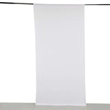 White 4-Way Stretch Spandex Photography Backdrop Curtain with Rod Pockets, Drapery Panel