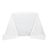 90"x90" White Premium Polyester Square Tablecloth - 220GSM