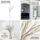 10 Pack | 37inch Tall Decorative Artificial Willow Tree Stem Branches