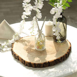 Centerpiece Poplar Wood Slab, Rustic Wood Slices 18Inch Dia Natural Color