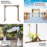 7ft Heavy Duty Wooden Square Wedding Arbor Photography Backdrop Stand