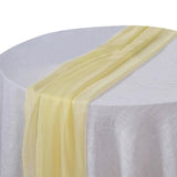 6FT | Yellow Premium Chiffon Table Runner