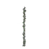 6ft | Frosted Green Artificial Eucalyptus & Boxwood Leaf Garland Vine