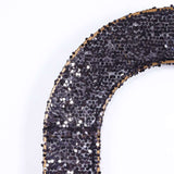 8ft Black Double Sided Big Payette Sequin Open Arch Wedding Arch Cover