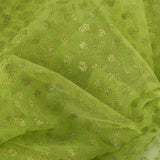 54inch x 15 Yards Sheer Fabric Tulle Bolt For Decoration & Craft - Apple Green Glitter Polka Dot#whtbkgd