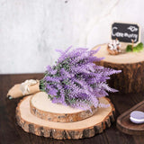 4 Bushes | 14inch Artificial Lavender Lilac Flower Plant Stems Greenery Bouquet