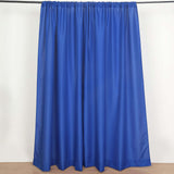 2 Pack Royal Blue Polyester Event Curtain Drapes, 10ftx8ft Backdrop Event Panels With Rod Pockets