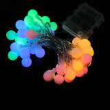 16ft | 50 Colorful Frosted Bulb Remote Battery LED Fairy String Lights