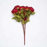 2 Pack | 19inch Burgundy Artificial Peony Flower Wedding Bouquets