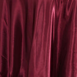 108" Burgundy Satin Round Tablecloth