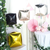 14inch 4D Rose Gold Cube Shaped Mylar Foil Helium/Air Balloons