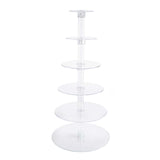 33inch 6-Tier Clear Acrylic Cupcake Tower Stand, Dessert Holder Display