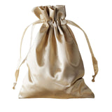 12 Pack | 5x7inch Champagne Satin Drawstring Wedding Party Favor Gift Bags