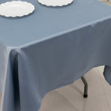 60"x102" Dusty Blue Lamour Satin Rectangle Tablecloth