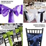 5 pack | 6 x106 inches Eggplant Satin Chair Sash