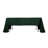 60"x126" Hunter Emerald Green Lamour Satin Rectangle Tablecloth