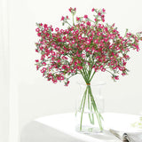 4 Stems | 27inch Fuchsia Artificial Silk Babys Breath Gypsophila Flowers