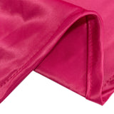 120 Fuchsia Seamless Lamour Satin Round Tablecloth for 5 Foot Table With Floor-Length Drop