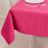 Fuchsia Seamless Lamour Satin Square Table Overlay- 54inch