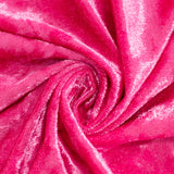 120inch Fuchsia Premium Crushed Velvet Round Tablecloth for 5 Foot Table With Floor-Length#whtbkgd