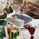 Fuchsia Premium Crushed Velvet Table Runner 190GSM - 12x108inch