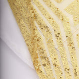 8ftx8ft Gold Geometric Sequin Event Curtain Drapes with Satin Backing, Seamless Opaque Sparkly