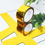 2inch Gold Metallic Film Tape Adhesive, DIY Floral Wrap Craft Decor Tape - Polyester with Acrylic