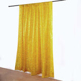 8ft Gold Metallic Fringe Shag Photo Backdrop Drapery Panel, Shimmery Tinsel Polyester Divider