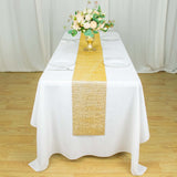 10x108inch Gold Diamond Rhinestone Mesh Table Runner, Crystal Rhinestone Ribbon Bling Roll